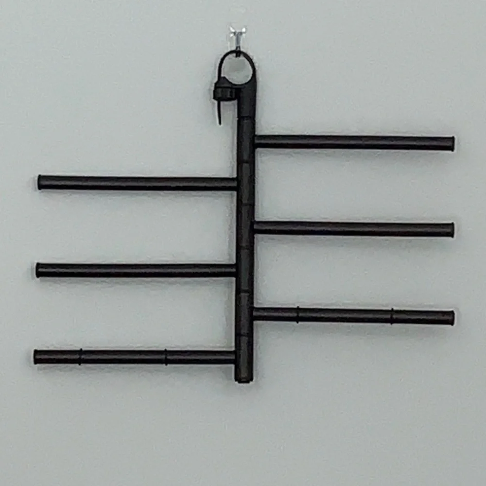 Brown Metal Multi-Bar Clothing Hangers Set Space Saver. organizer